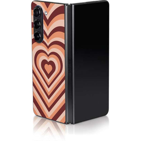 Autumn Heart Pattern Galaxy Z Fold5 5G Skin